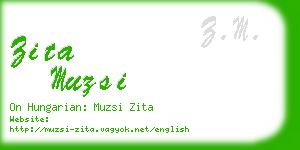 zita muzsi business card